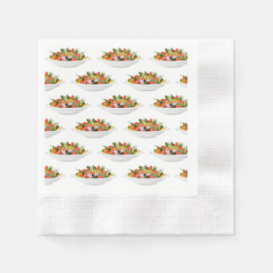 Eat more plants fresh salad motivation lettering napkin