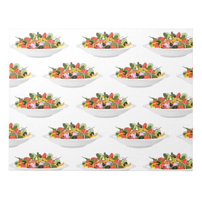 Eat more plants fresh salad motivation lettering notepad (Front)