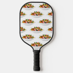 Eat more plants fresh salad motivation lettering pickleball paddle