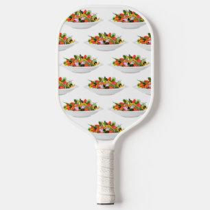 Eat more plants fresh salad motivation lettering pickleball paddle