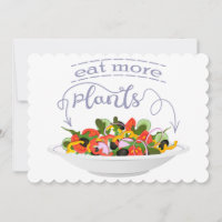 Eat more plants fresh salad motivation lettering