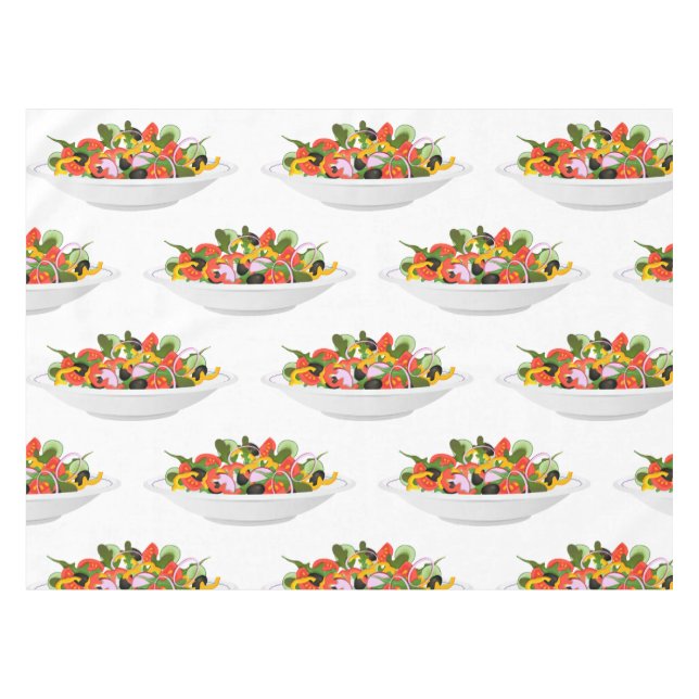 Eat more plants fresh salad motivation lettering tablecloth (Front (Horizontal))