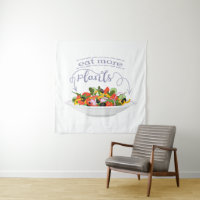 Eat more plants fresh salad motivation lettering