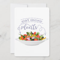 Eat more plants fresh salad motivation lettering