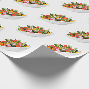 Eat more plants fresh salad motivation lettering wrapping paper