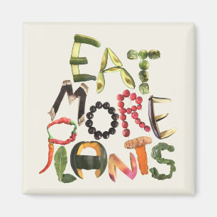Eat More Plants - Healthy Eating Fridge Reminder  Magnet