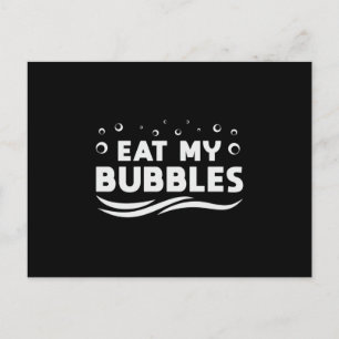 Eat My Bubbles Swimming Swimmer Swim Water Funny Postcard