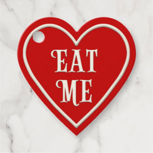 "Eat One" Red Heart Personalised Valentine's Day Favour Tags