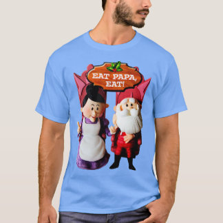 EAT PAPA EAT Mrs Claus and Santa T-Shirt