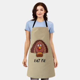 Eat Pie With Thanksgiving Turkey Apron