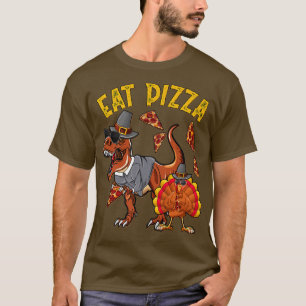 Eat Pizza Funny Turkey T Re Youth Thanksgiving Boy T-Shirt