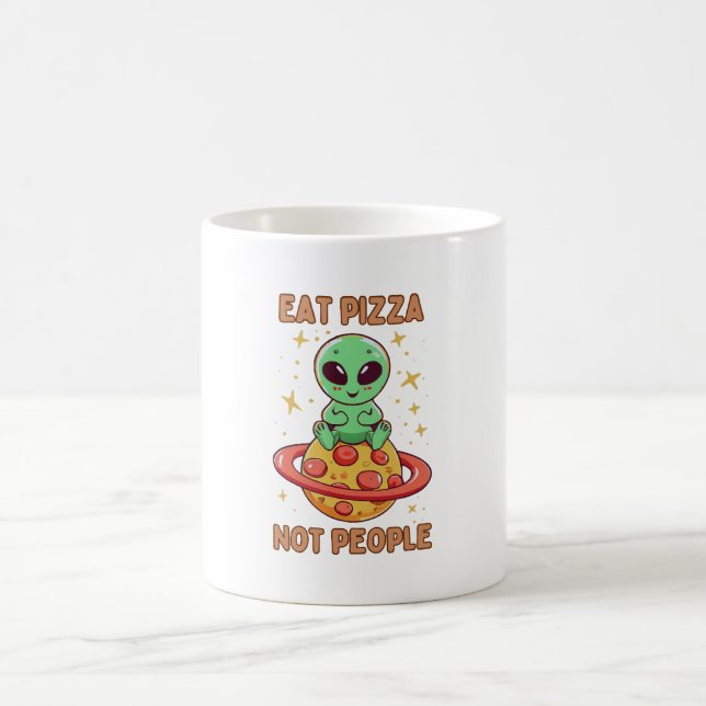 Eat pizza not people coffee mug (Center)