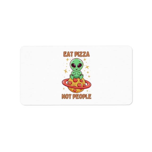Eat pizza not people label (Front)