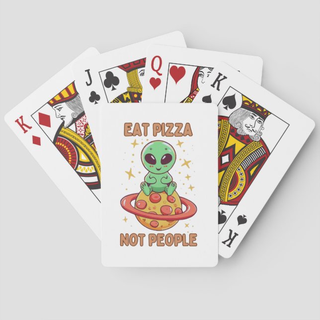 Eat pizza not people playing cards (Back)