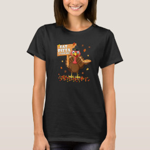 Eat Pizza & Save Turkey Adult Vegan Kids Thanksgiv T-Shirt