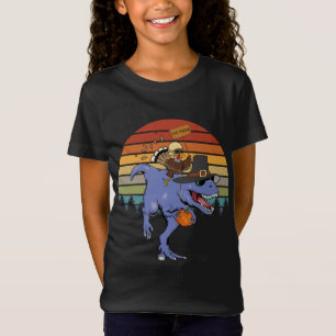 Eat Pizza Turkey Dino Dinosaur Vegetarian Thanksgi T-Shirt