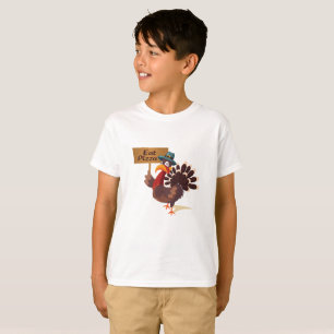 Eat Pizza Turkey Funny Thanksgiving T-Shirt