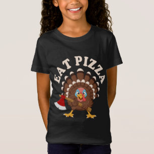 Eat Pizza Turkey Funny Vegan Thanksgiving Men Wome T-Shirt