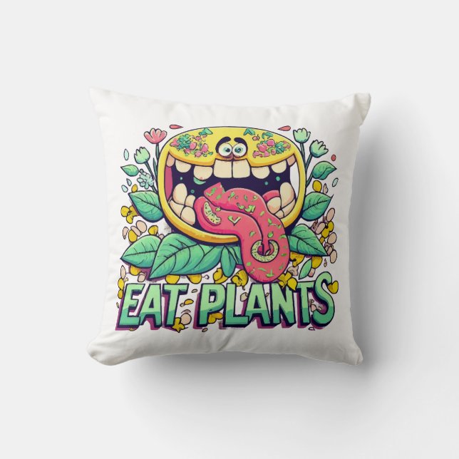 Eat Plants Cushion (Front)