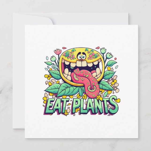 Eat Plants Invitation (Front)
