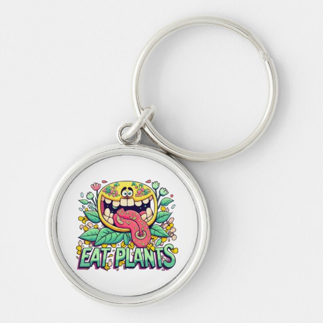 Eat Plants Key Ring (Front)