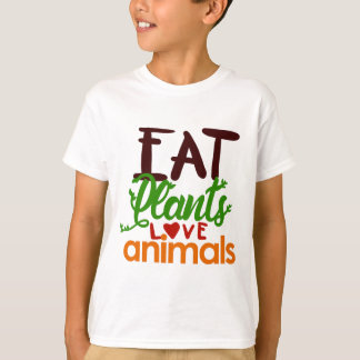 Eat Plants Love Animals - Vegan - D3 Designs T-Shirt