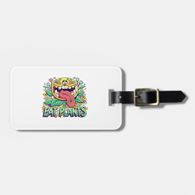 Eat Plants Luggage Tag (Front Horizontal)