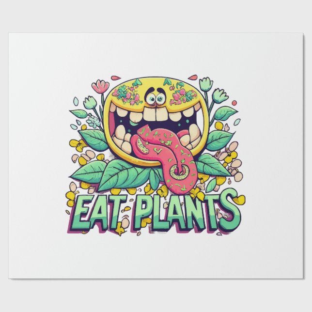 Eat Plants Wrapping Paper (Flat)