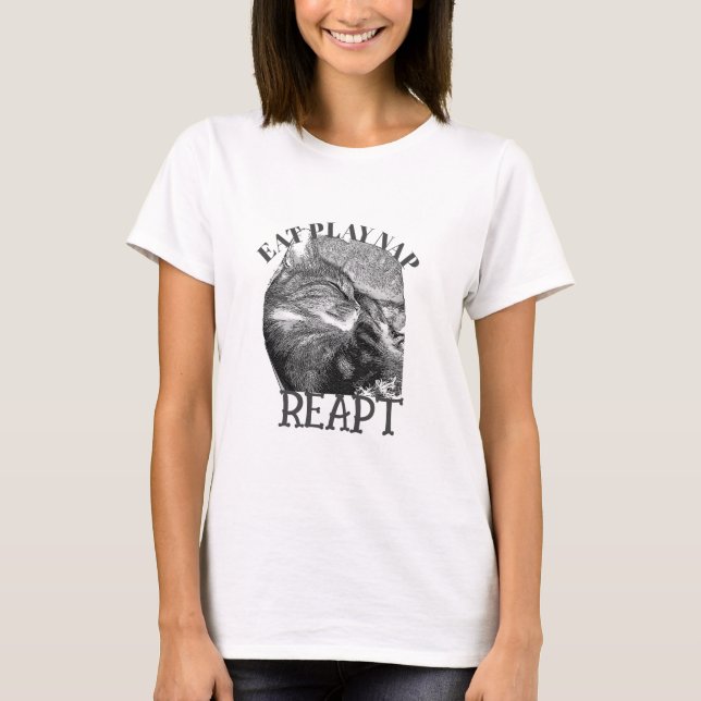 Eat, Play, Nap, Repeat CAT T-Shirt (Front)
