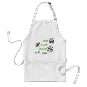 Eat Play Sleep Cute Baby Panda Comfortable Life Standard Apron