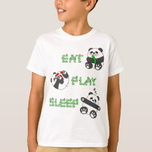Eat Play Sleep Cute Baby Panda Comfortable Life T-Shirt