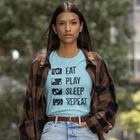Eat-Play-Sleep-Repeat Board Game Blck Womens Shirt