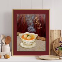 Eat Pray Love Matzah Ball Soup Jewish Kitchen Art