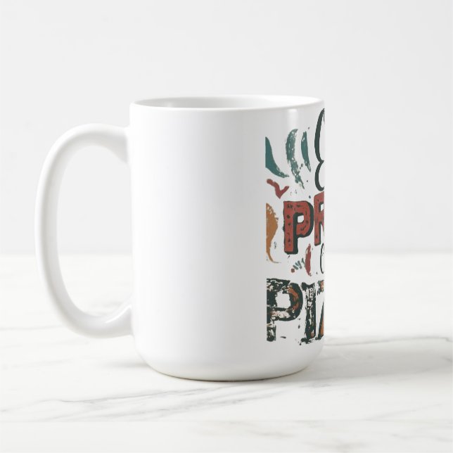 Eat, Pray, Love Pizza Coffee Mug (Left)