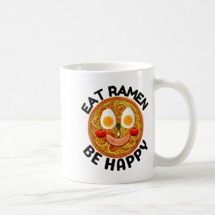 Eat Ramen Be Happy Kawaii Style Funny Japanese Ani Coffee Mug