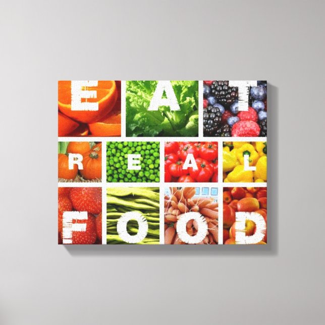 Eat Real Food Canvas Print (Front)