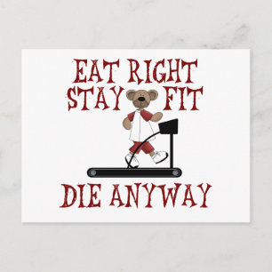 Eat Right - Stay Fit Postcard