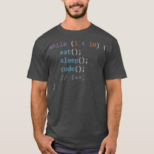 Eat Sleap Code Repeat, developer computer Science  T-Shirt