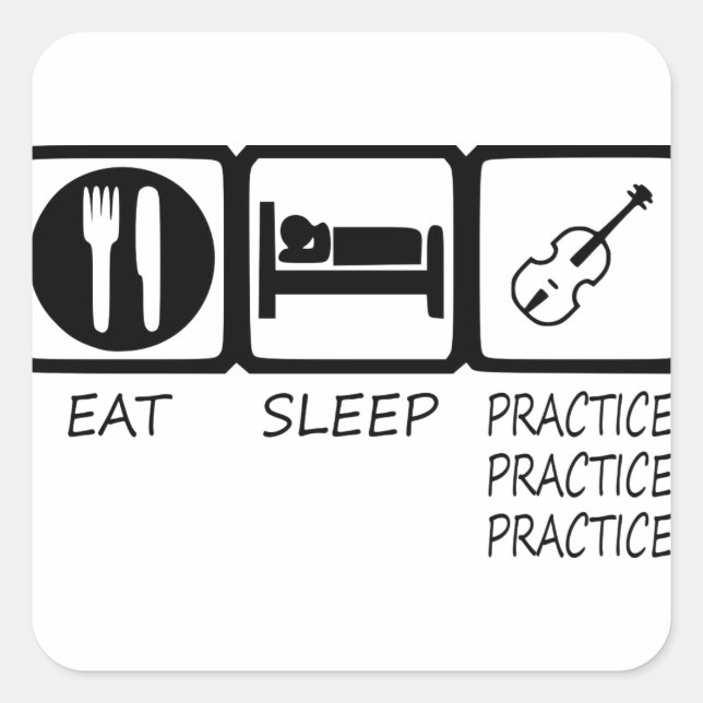 EAT SLEEP37 SQUARE STICKER (Front)
