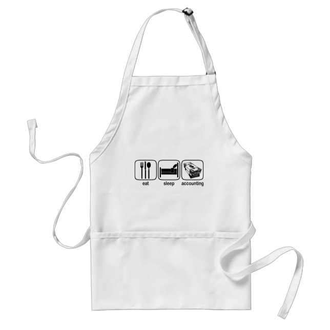Eat Sleep Accounting Standard Apron (Front)