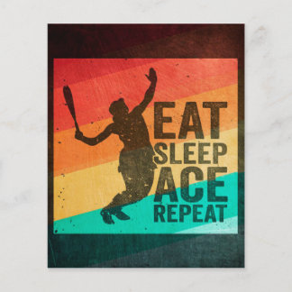 Eat Sleep Ace Repeat Retro Flyer