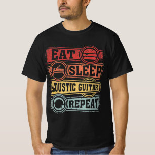 Eat Sleep Acoustic guitar Repeat T-Shirt