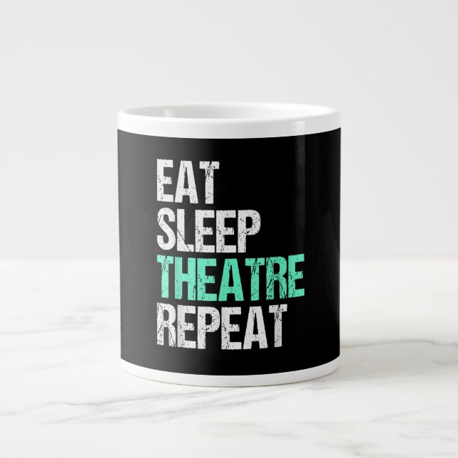 Eat Sleep Acter Repeat Funny Actor Actress Gift Large Coffee Mug (Front)