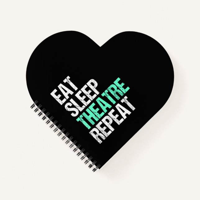 Eat Sleep Acter Repeat Funny Actor Actress Gift Notebook (Front)