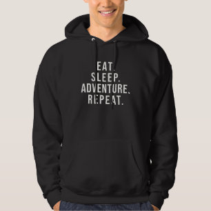 Eat Sleep Adventure Repeat Rider for Motorbike Tou Hoodie
