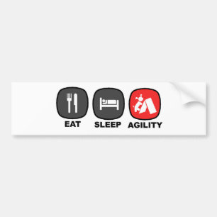 Eat. Sleep. Agility. Red. Bumper Sticker