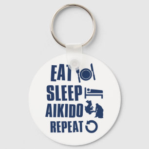 Eat Sleep Aikido Key Ring