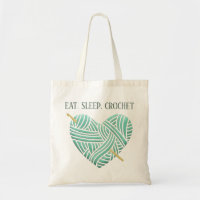 Eat Sleep and Crochet Heart