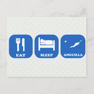 Eat Sleep Anguilla Postcard