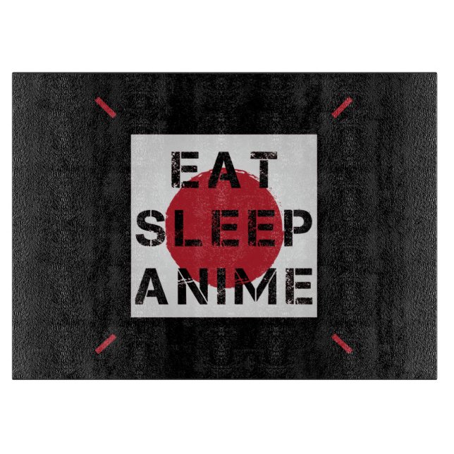Eat Sleep Anime Cutting Board (Front)